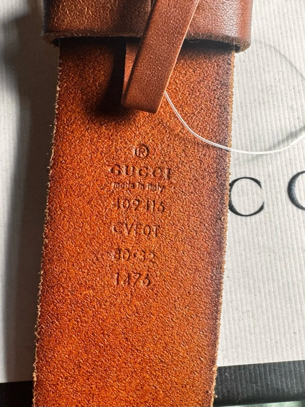 Gucci Leather Belt Size 102/16 Brown Made in Italy - Picture 4 of 5